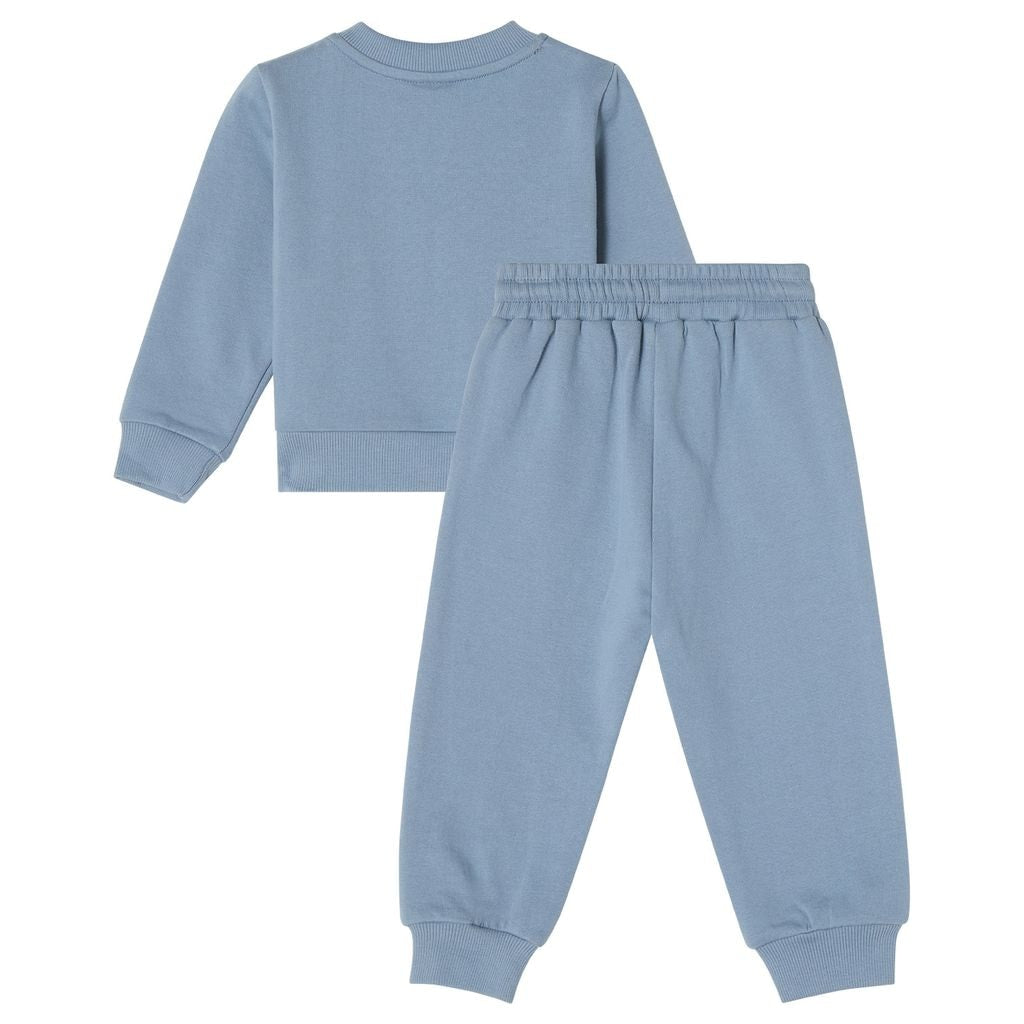 GOTS Martin Sweat Set With Bunny Print Dove Blue