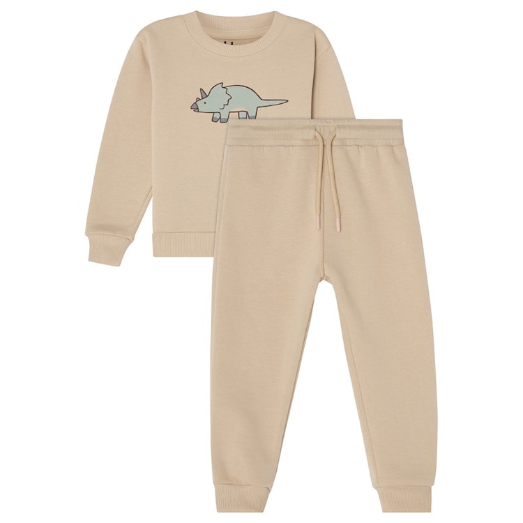GOTS Martin Sweatshirt Set Green Dino