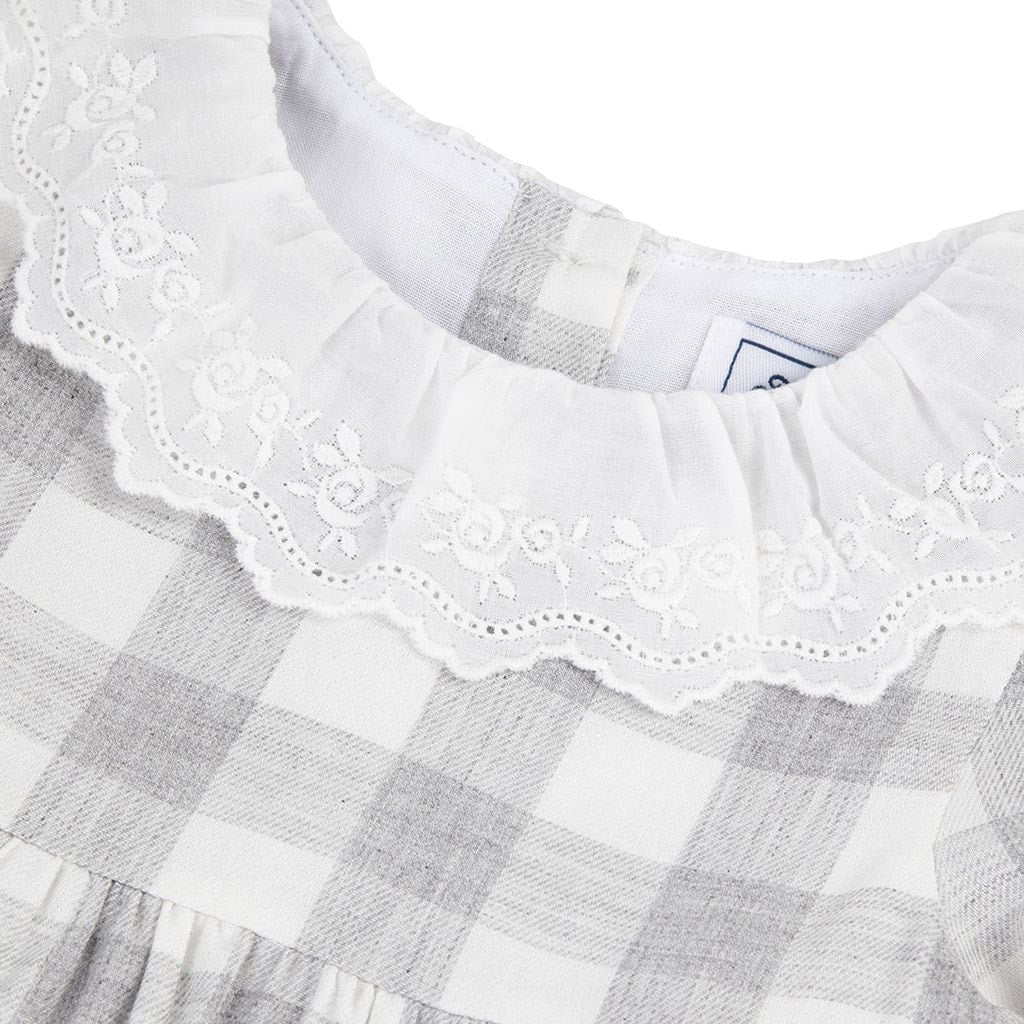 Gingham Dress Gray