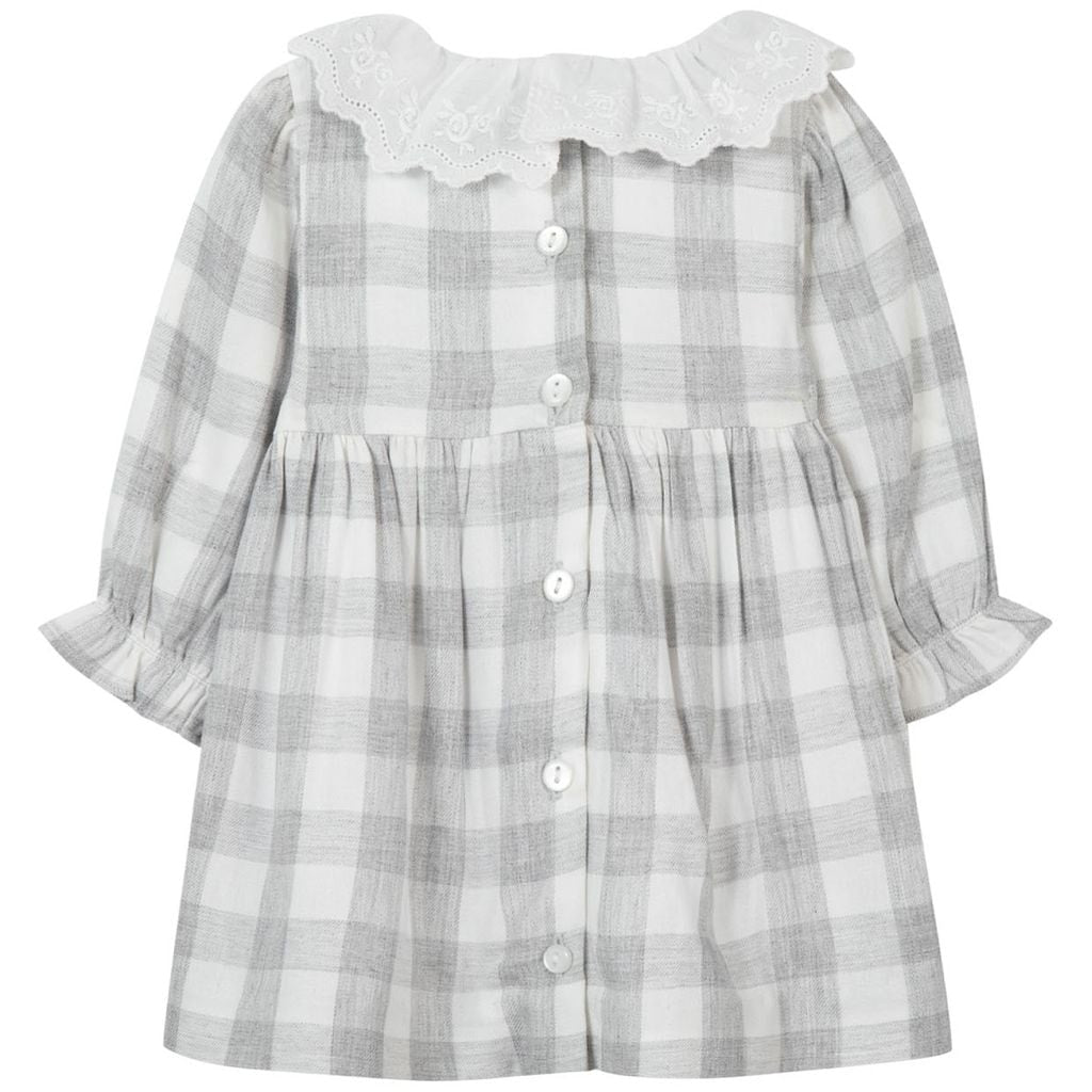Gingham Dress Gray